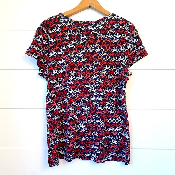 **2 for $15** TALBOTS bike short sleeve t-shirt. Size medium. 100% cotton - Picture 4 of 5